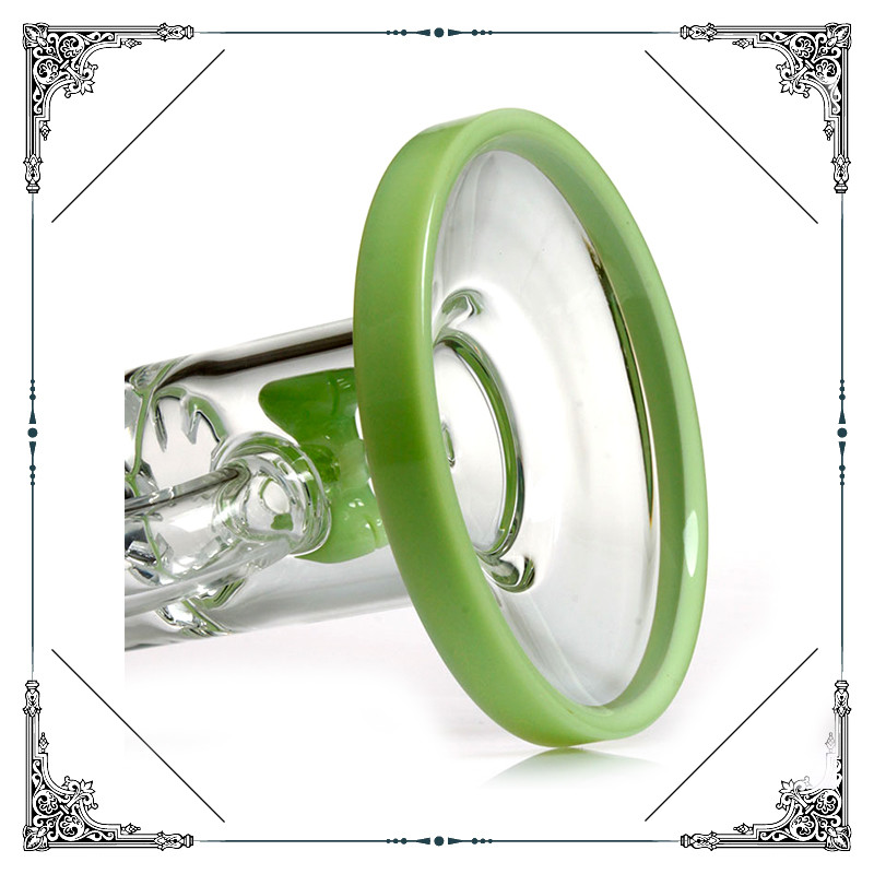 Mini Bong Glass Water Bubbler Tornado Double Showerhead Perc