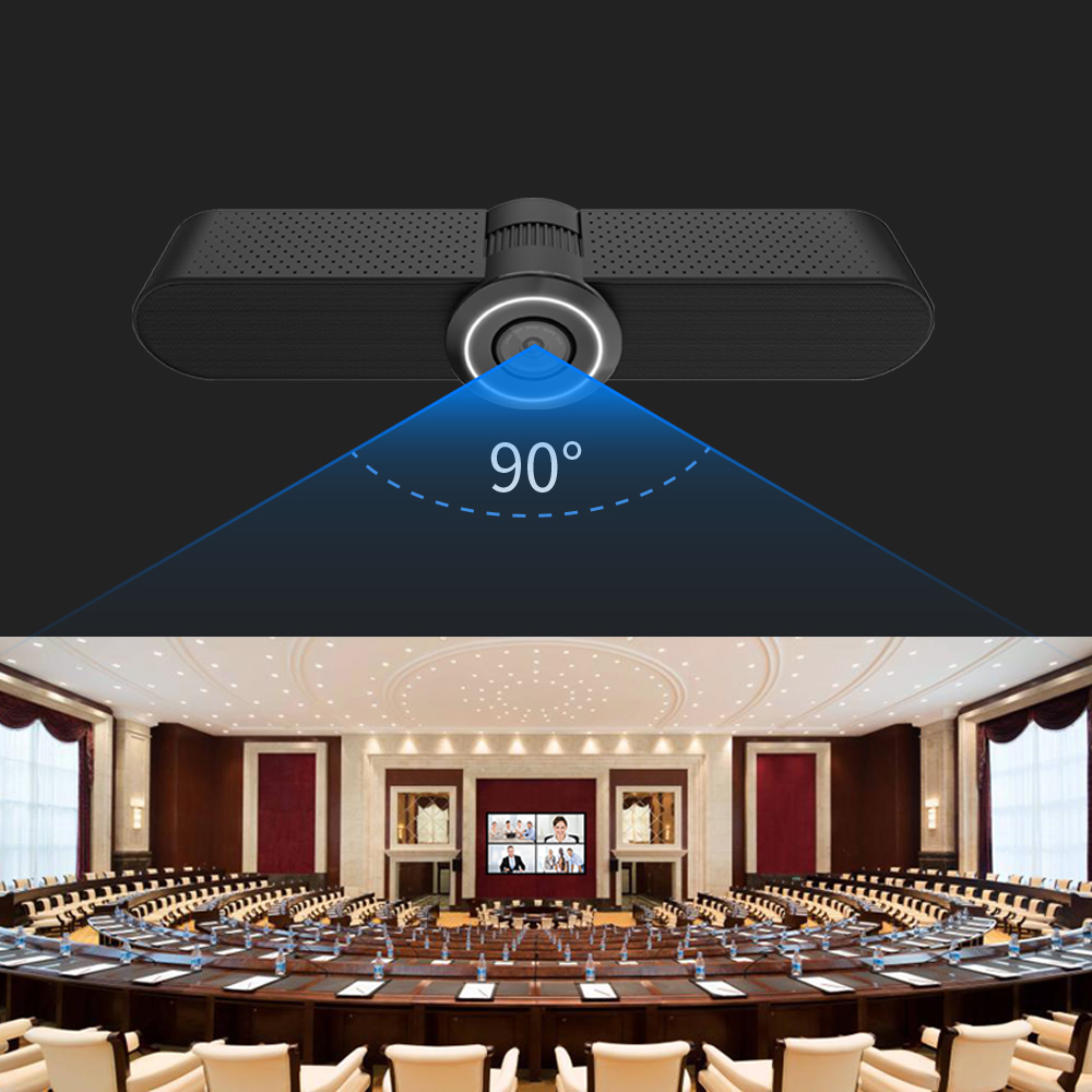 all in one video conference system build in miarophone array and speskerphone,4K ePTZ camera for home office and business