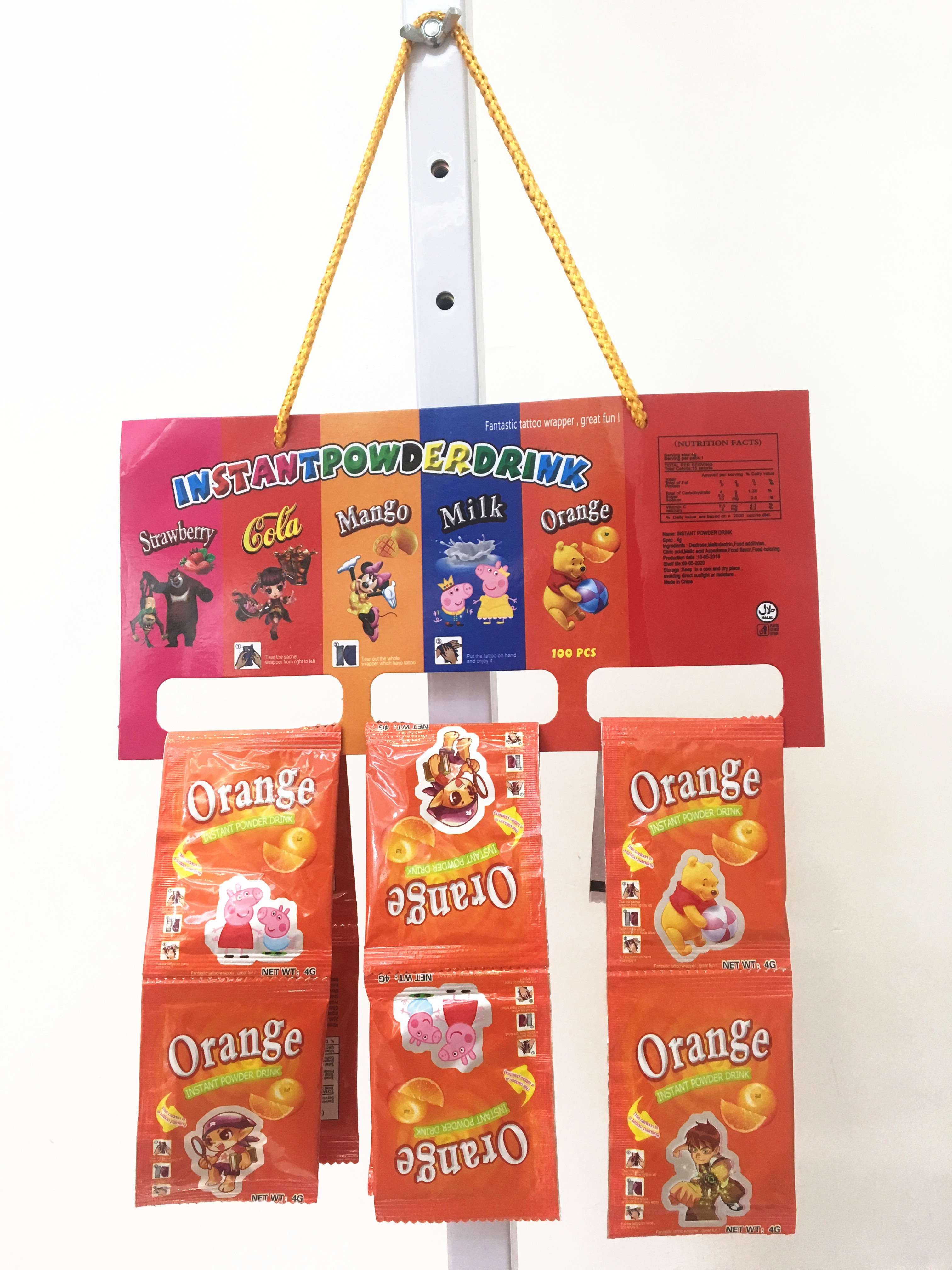 4g Instant Drink Powder with Cartoon Tattoo / Multi Fruit Flavor Instant Juice