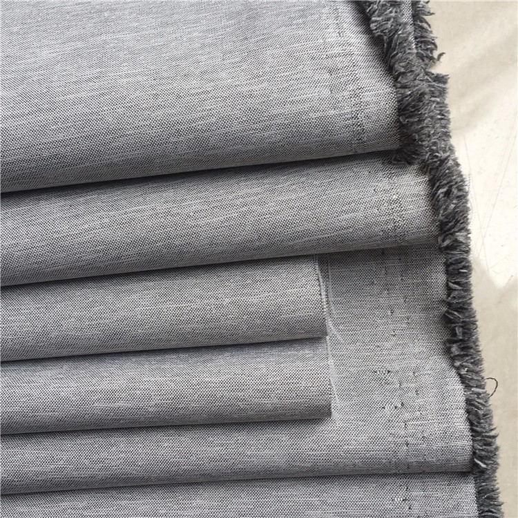 150D Fine Plain Cationic Two-Tone Bamboo Slub Style Mini Matt Fabric for Shirts Summer Clothing