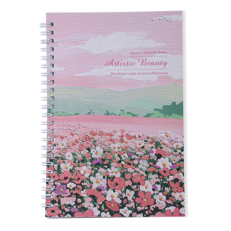 3D Printing Cover School Note Book for Student Spiral Binding 4 Colors Customized Design