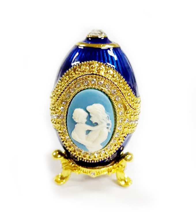 European Easter Egg Jewelry Box Jewel Storage Organizer Event Home Decor Easter Egg Jewelry Box Enamel Trinket box