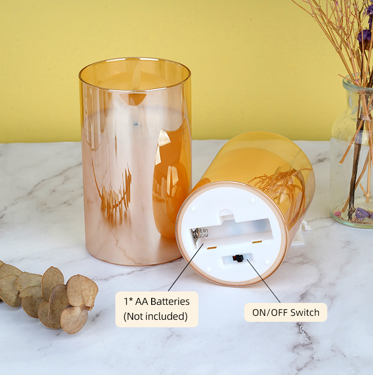 Battery Operated Paraffin Wax Flameless Flickering Pillar Candles With Remote Control