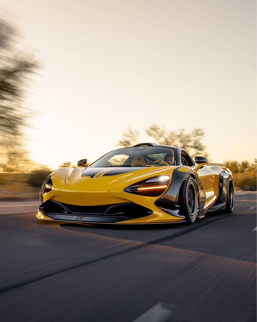 720s Mclaren Body Kit Carbon Fiber Widebody ZE Style Front And Rear Bumper