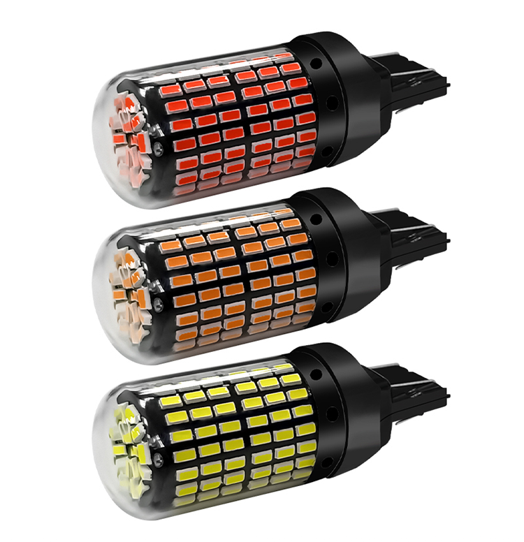 T20 144smd Car Led Bulb 1156 1157 7440 7443 White Yellow Red Light Led Turn Signal Light Driving Reverse Brake Light Bul