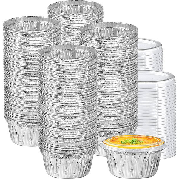 200ml 260ml Disposable Foil Baking Egg Tart Cake Cups Aluminum Foil Tart Pan