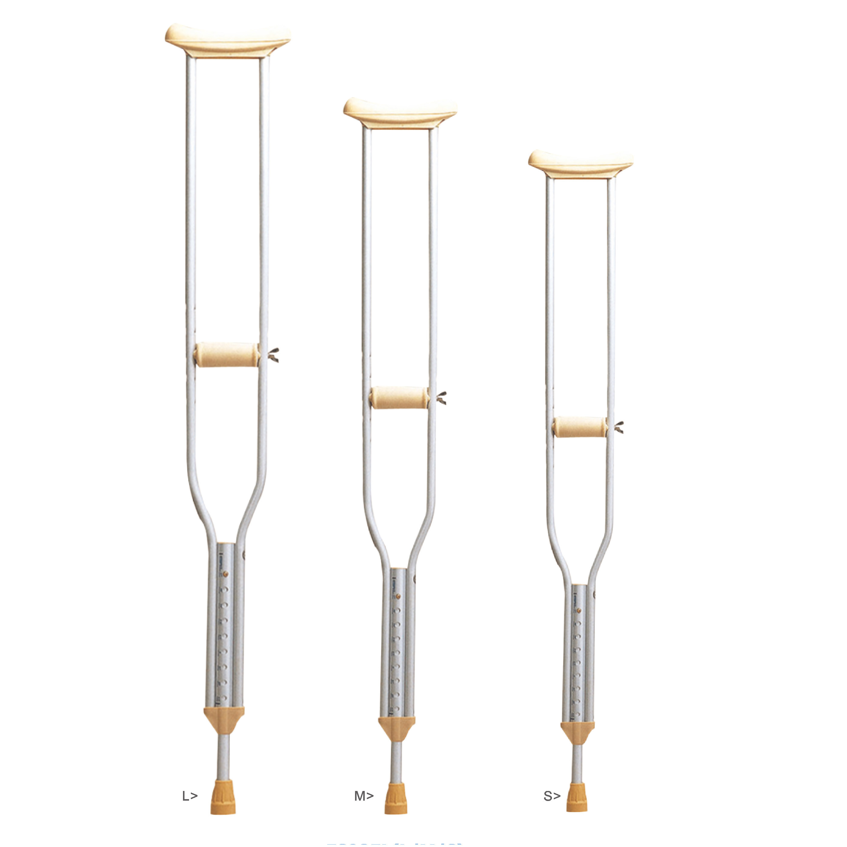GT-925L Adjustable Aluminum Walking Canes Underarm Walking Stick S M L XL 20pcs/Ctn