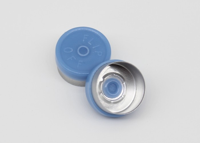 13mm Light Blue Smooth Flange Injection Pharmaceutical Flip Off Cap
