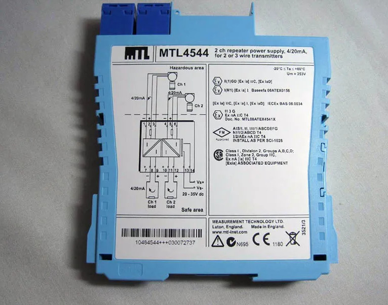 Two Channels MTL4544 MTL Instrument Power Supply Repeater