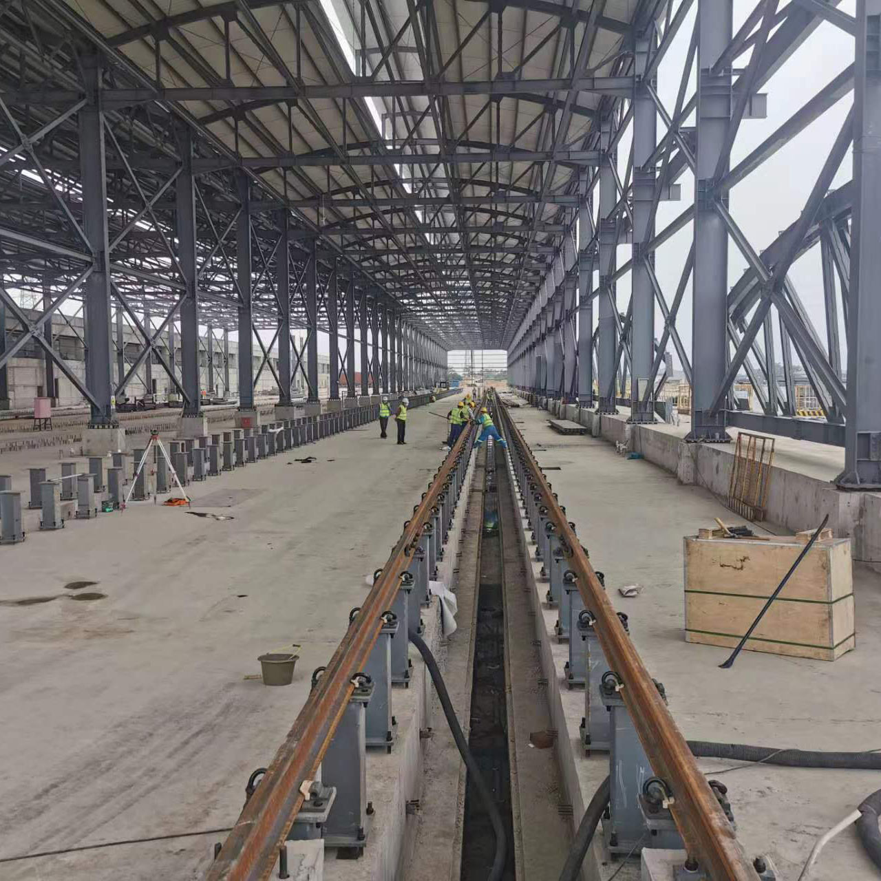 Q355 Steel Frame Roof Structure 50 120mm For storage