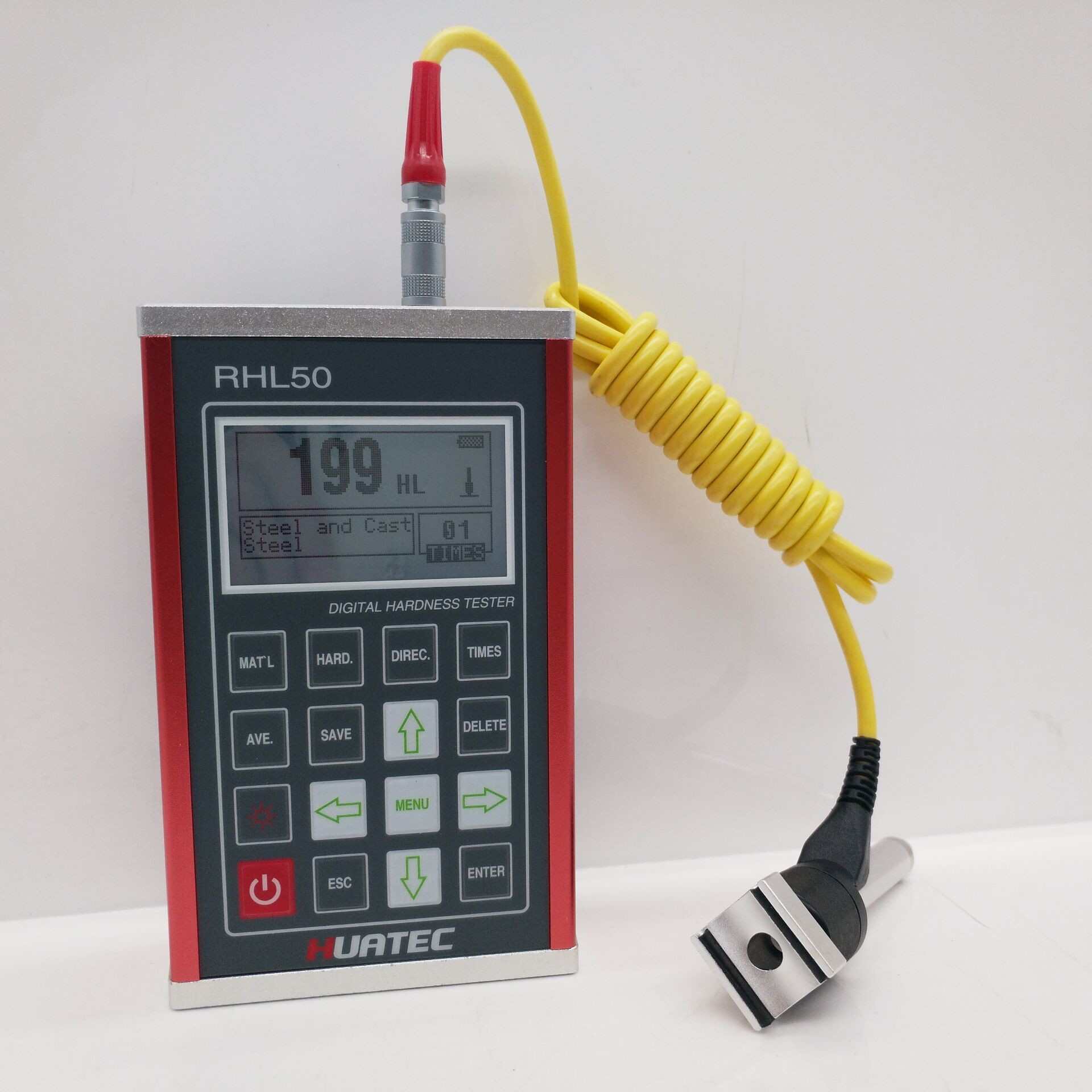 High Accuracy RHL50 LCD Display Portable Leeb Hardness Tester With ±6HLD Accuracy And Rmin 50mm Min. Radius