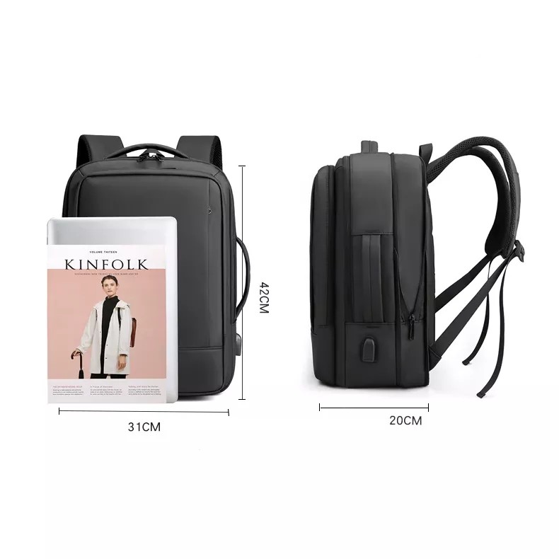 15.6" Business Laptop Backpack With Phone Charger 12.6Litre For School Travel