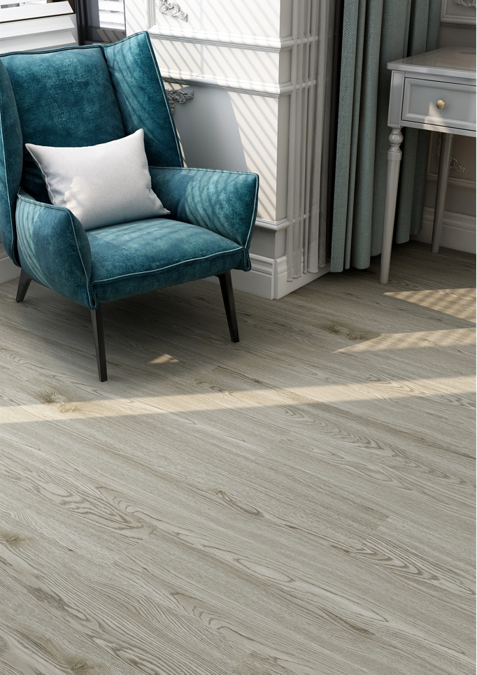 5mm SPC Flooring For Bathroom Cloudy Gray Oak Stone Composite Click GKBM SY-W3005