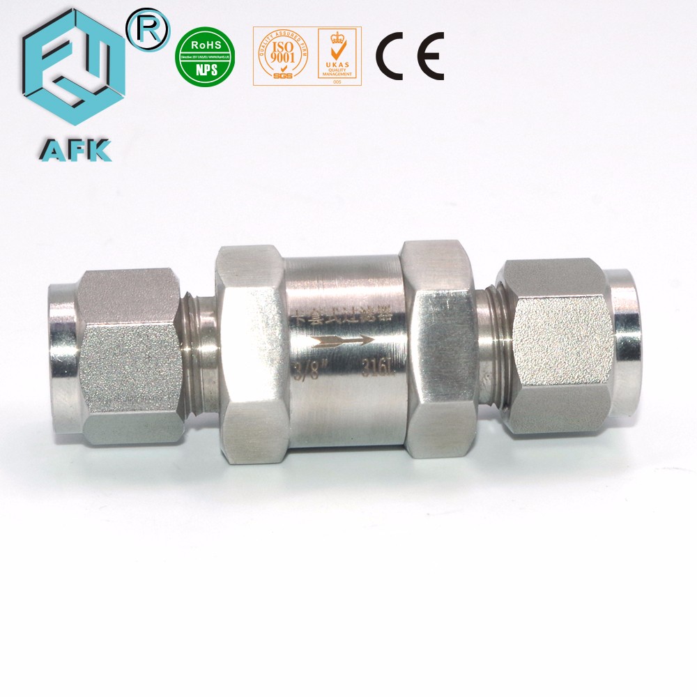 SS 6mm In Line Gas Strainers High Pressure Applied To Liquid Gas