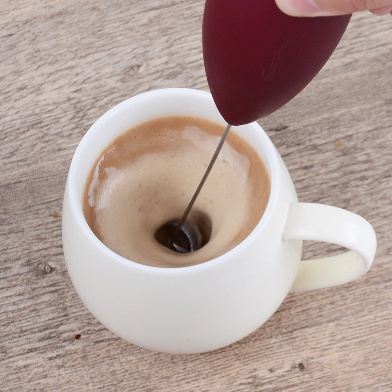 Electric Milk Frother Handheld Coffee Mixer Mini Whisk Battery Powered