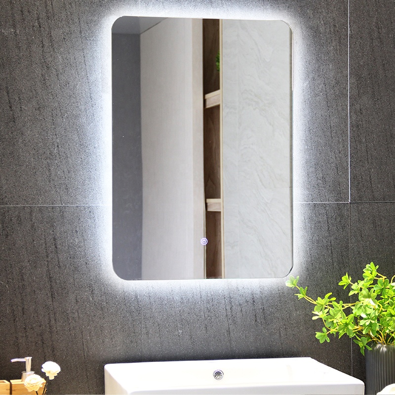 Touch Control Custom Bathroom Mirrors Salons Custom Makeup Mirror With Lights