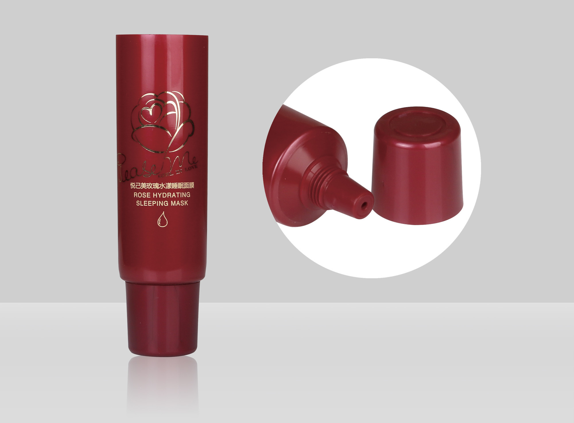 Aloe Vera Tube Custom Empty Plastic Cream Squeeze Cosmetic Packaging Tubes With Nozzle
