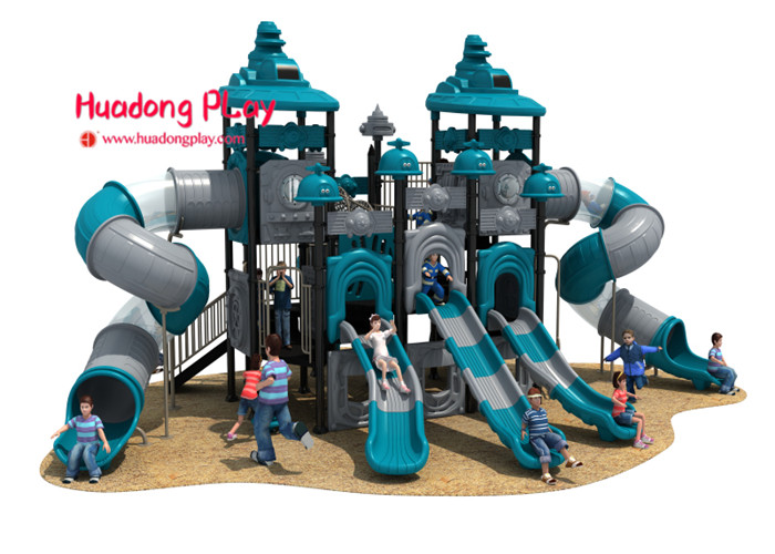 High Strength Outdoor Playground Slides , Play Structure Slide Food Grade Plastic