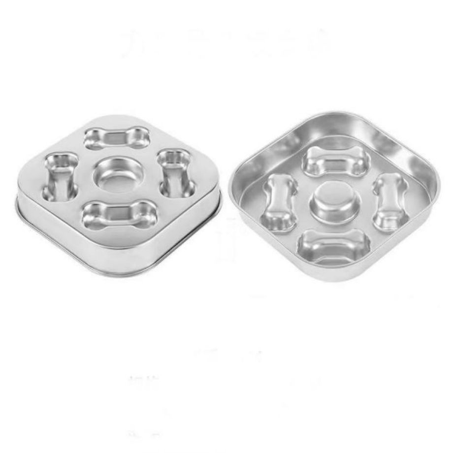 Non-Slip Stainless Steel Slow Feeder Pet Bowl for Sustainable Feeding and Anti-Spill