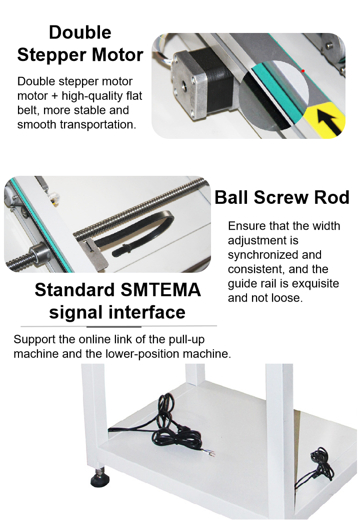 Double Rails Pcb Smt Machine Conveyor Reject System 1.5 Meter Length