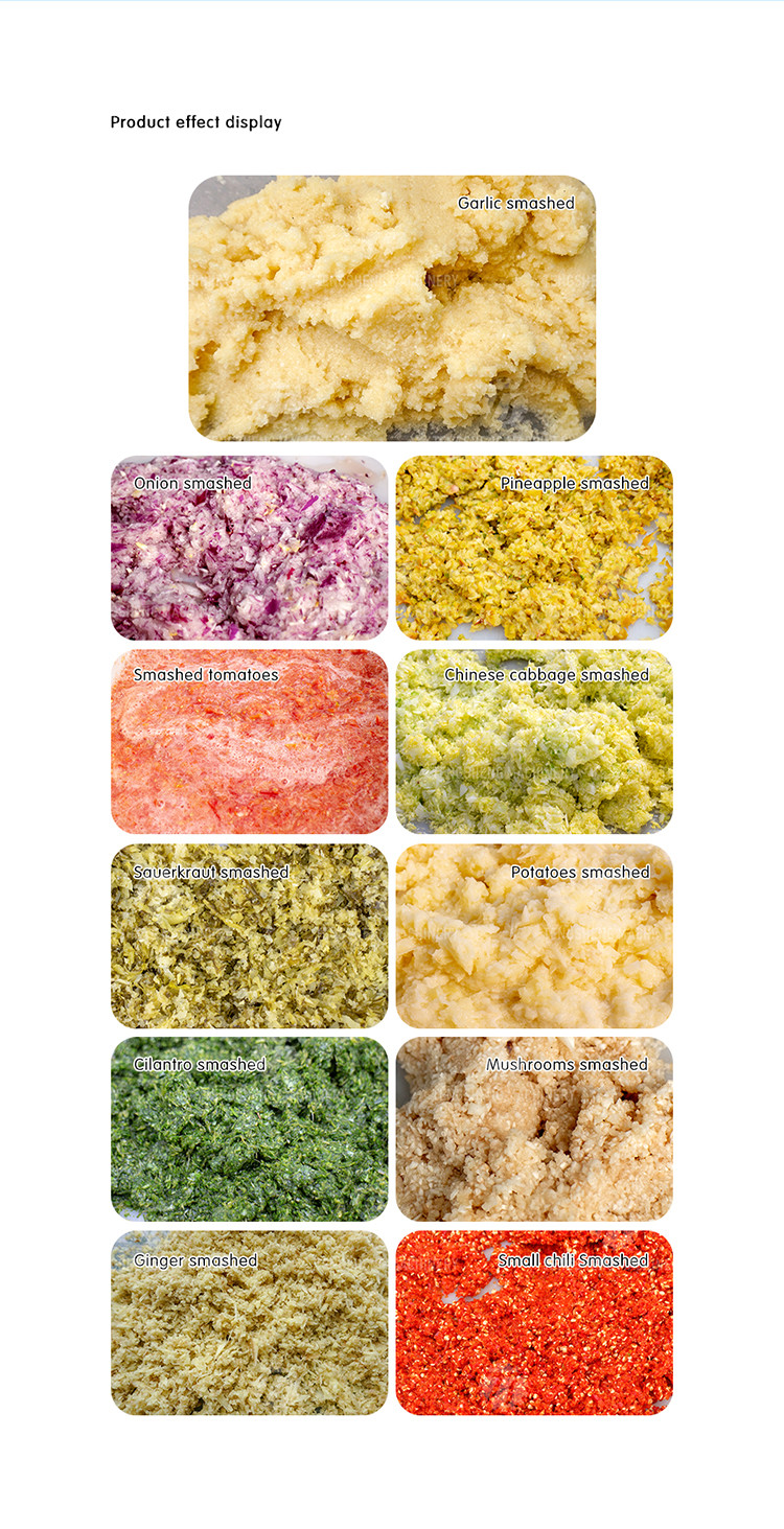 Pulverization Particles Mashed Potato Maker Machine Industrial 304 SS Onion Mash