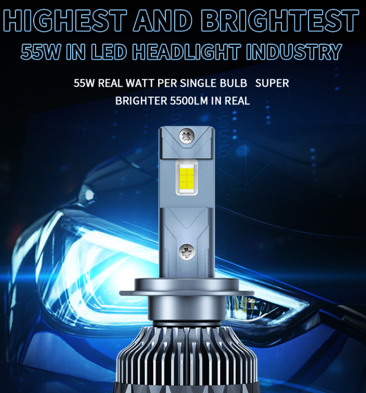 V30 Series Car 55W Automotive LED Turn Signals Bulb H7 H4 H11