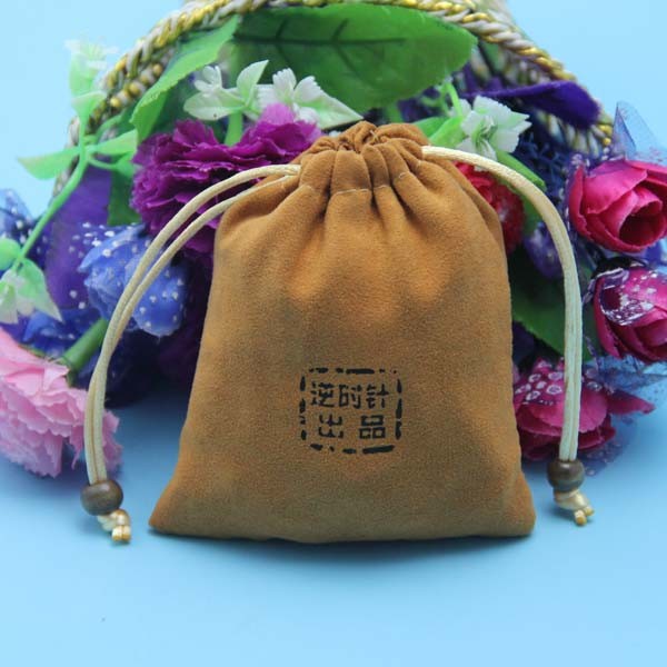 Colorful Velvet Drawstring Jewelry Pouch , Durable Flannel Drawstring Bag