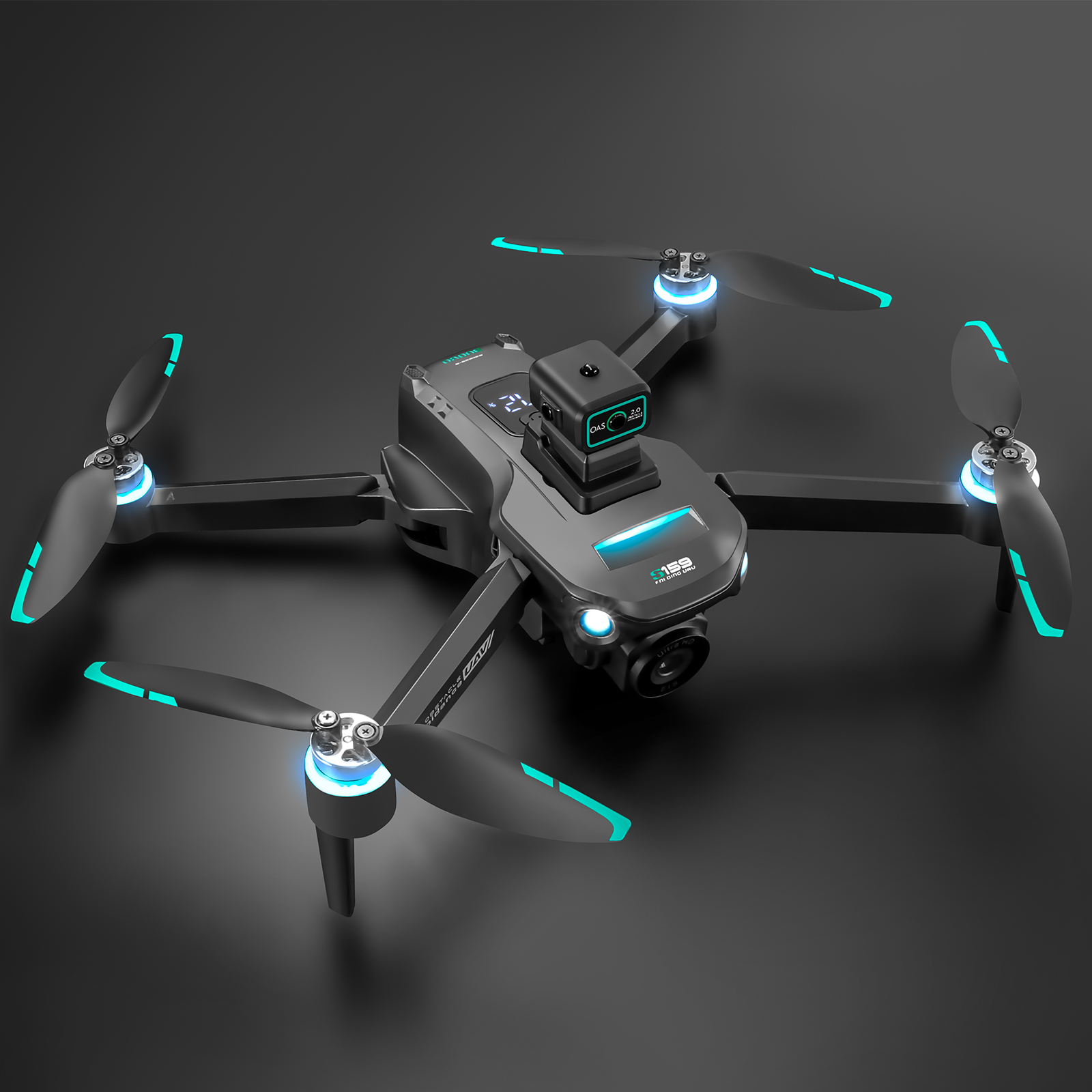 S159 Gps Remote Control Display Screen Professional Camera Brushless Drone Toy Drone Rc with Plastic and 720P Camera