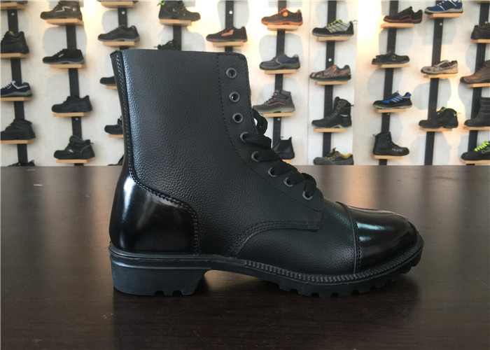 Pointed Toe Burnished Leather Boots , Womens Steel Toe Work Boots Size Customized