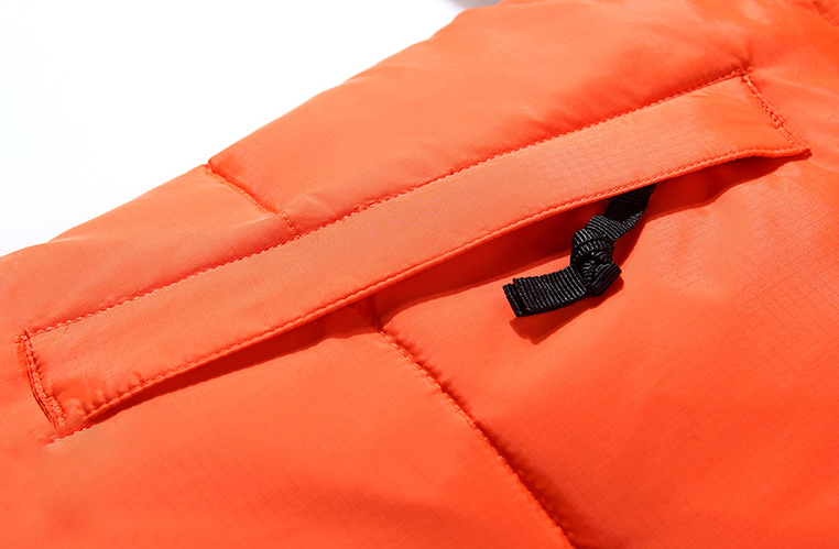 Contrast Color Cotton Padded Jackets Zip Up Men Crop Down Base Coat