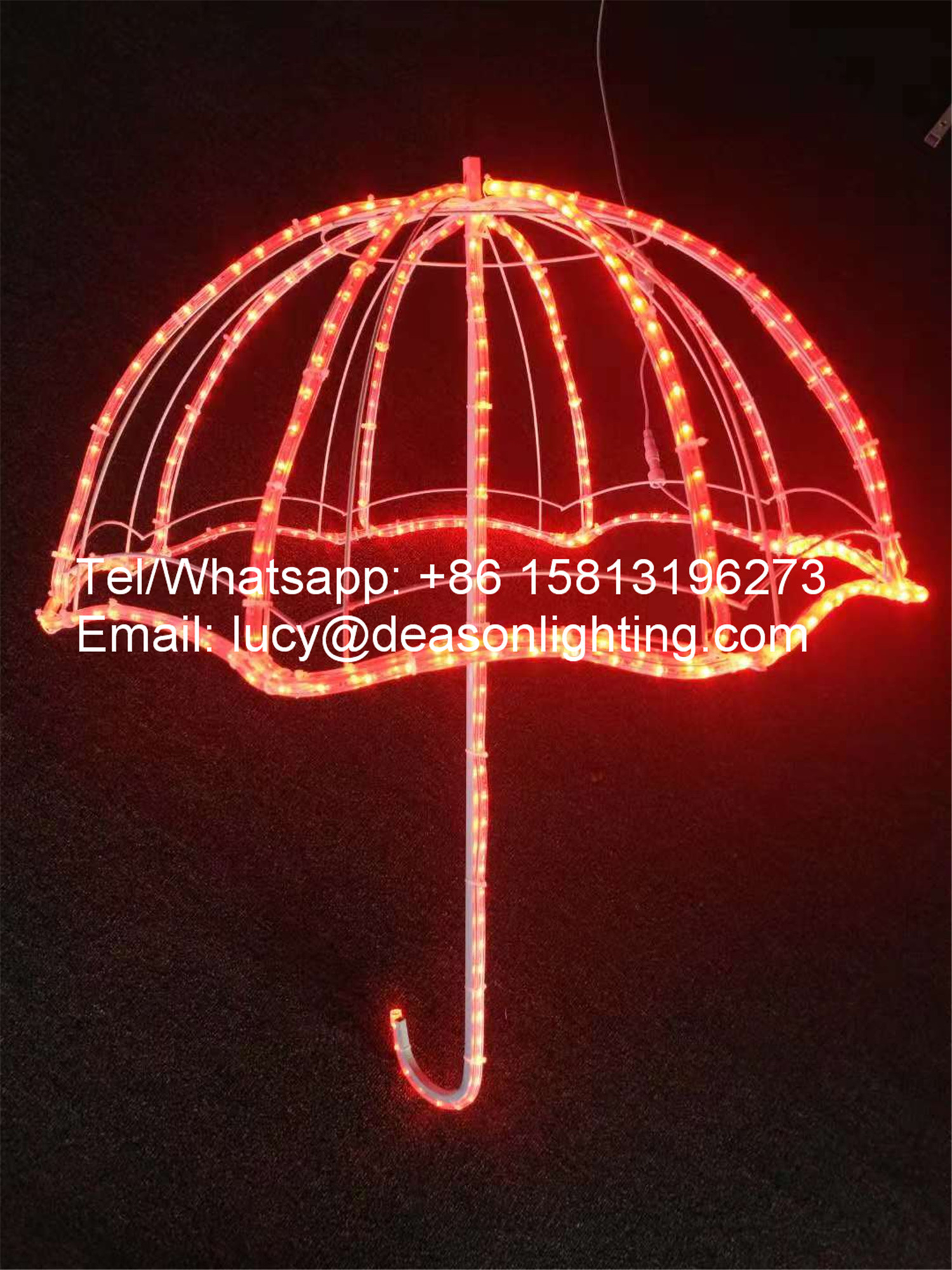 Hanging christmas decorations light street motif led umbrella