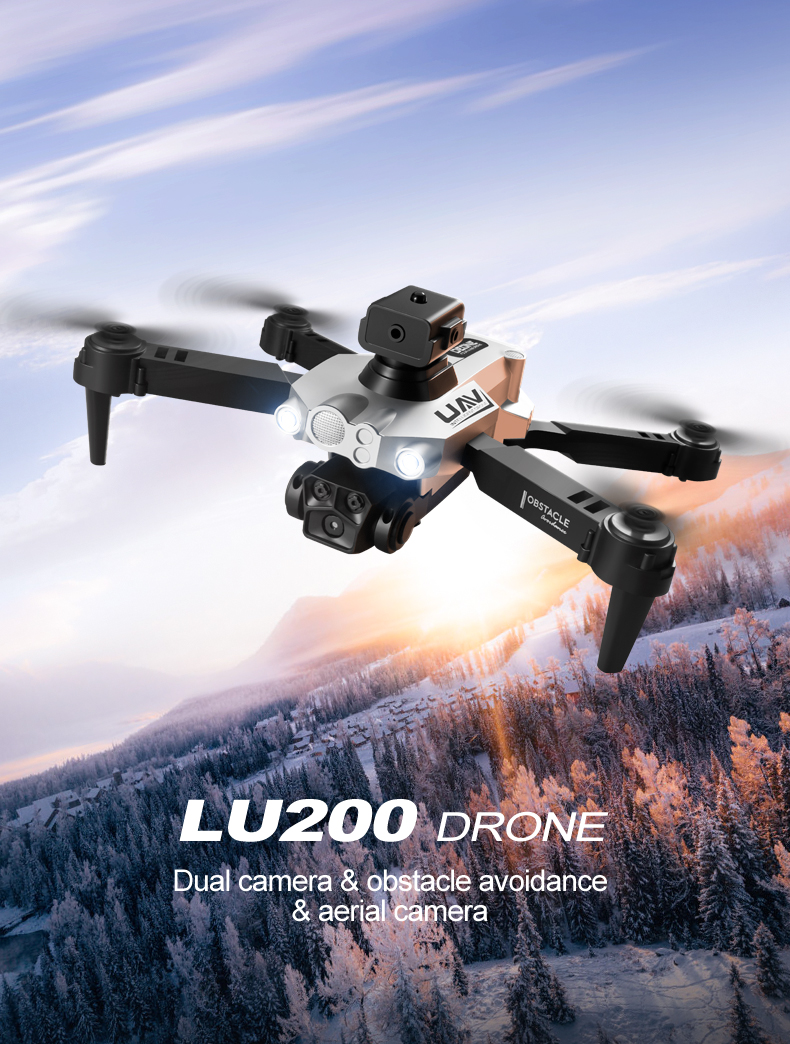 Portable 4k Drone Professional with 3 Camera Wide Angle Optical Flow Localization 360 Obstacle Avoidance Quadcopter