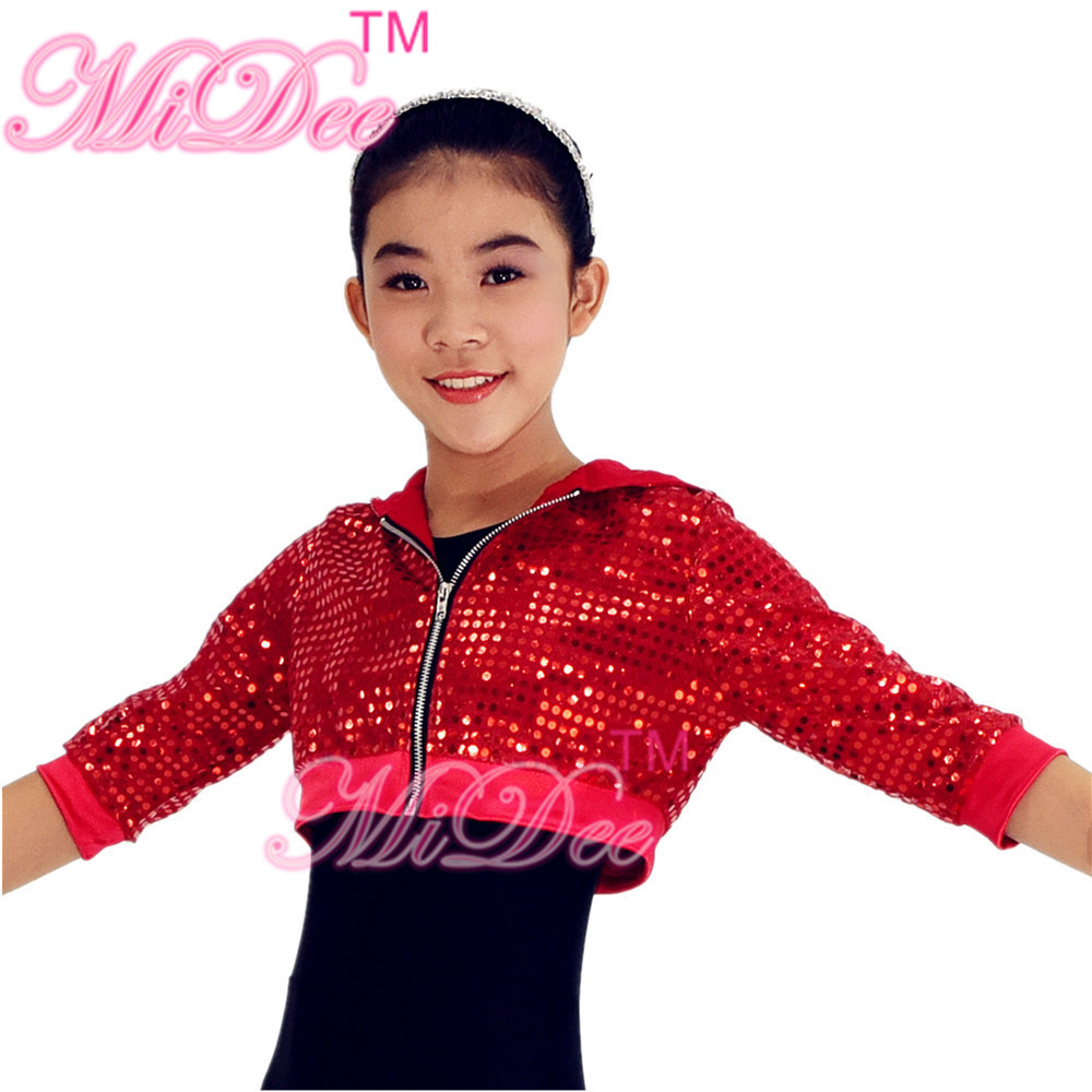 Sequins Hoodies Hip Hop Dance Costumes Jacket Street Dance Costumes Performance Competition Sport Jacket Dresses