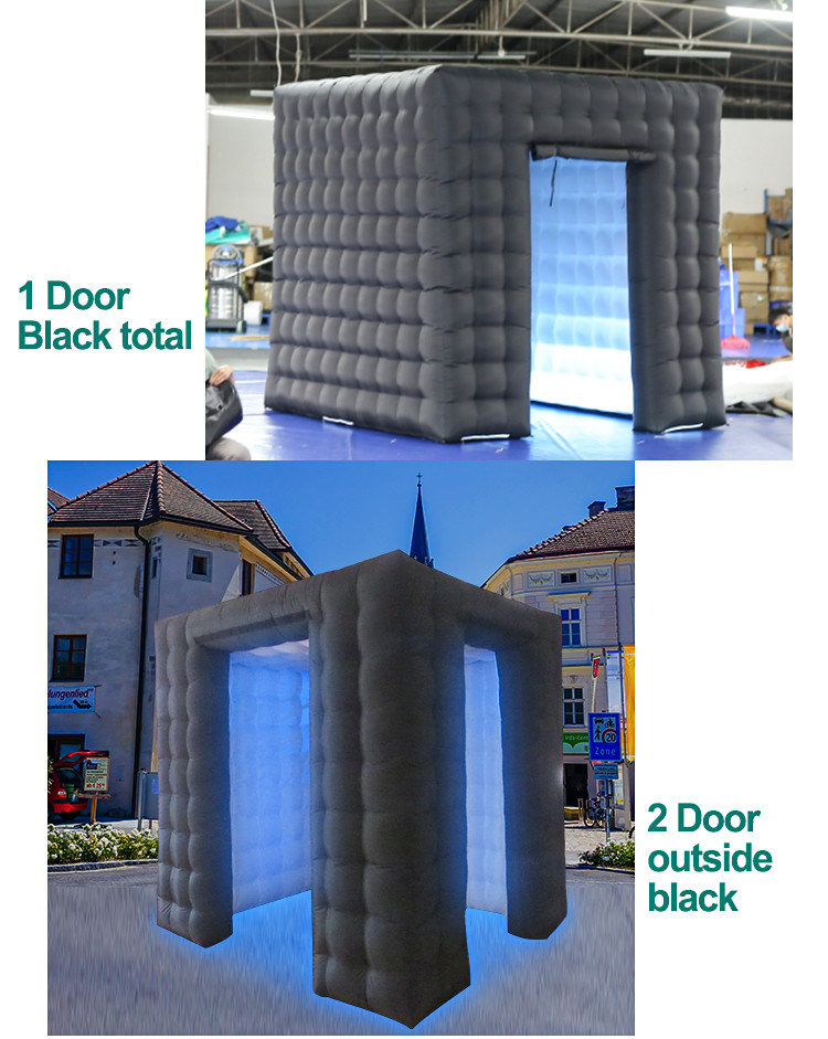Inflatable Led 360 Photo Booth Enclosure Golden Inflatable Photo Booth With Camera