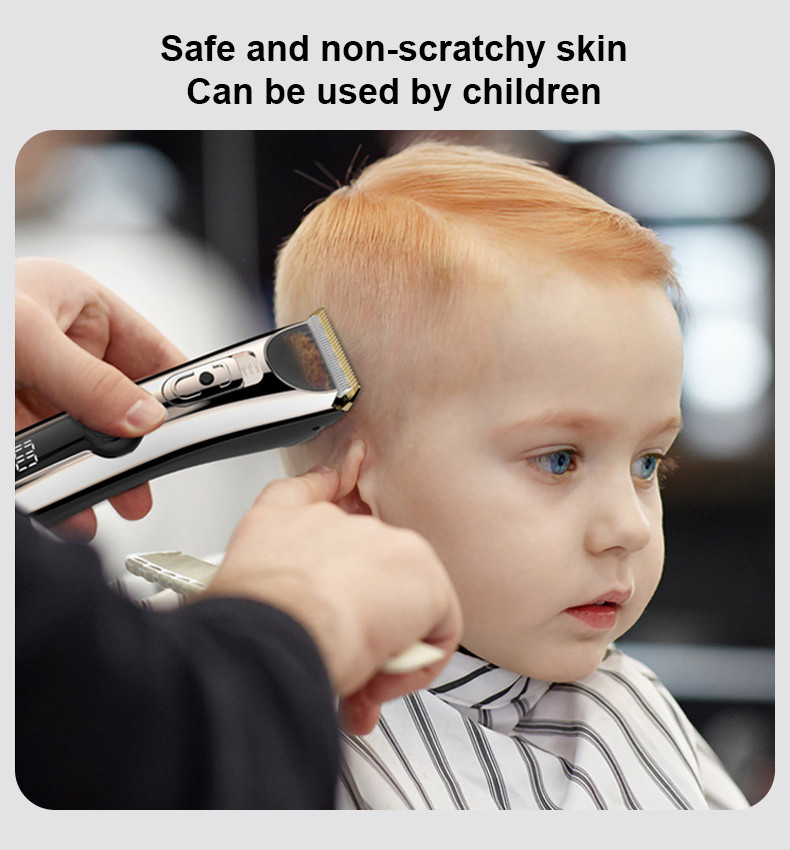 2200mAh Electric Hair Trimmer , 100v-240v Waterproof Clippers Rechargeable