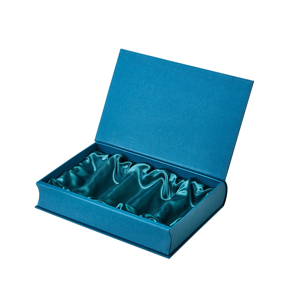 Magnetic Closure Cardboard Display Box Coin Packaging Hollow Faux Book Style Box
