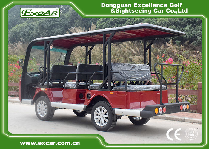 Eco Friendly Electric Tourist Car Black 14 Seats High Frequency Onboard Charger