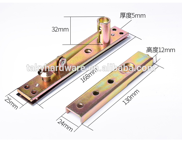 Aluminum Hotel Door Concealed Hydraulic Door Closer Hinge Hidden Floor Spring TK-H013M