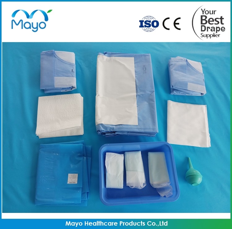 Disposable CE Approved Surgical Sterile C-Section Drape Pack