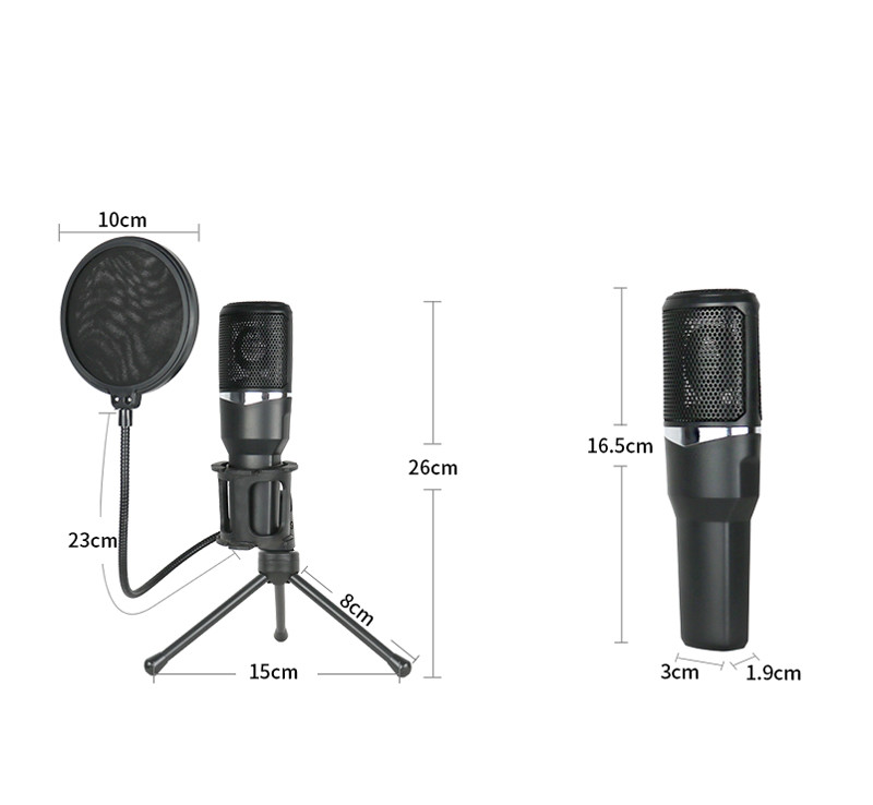Condenser Microphone for PC Professional USB Microphone for Computer Laptop Gaming Streaming Recording Studio