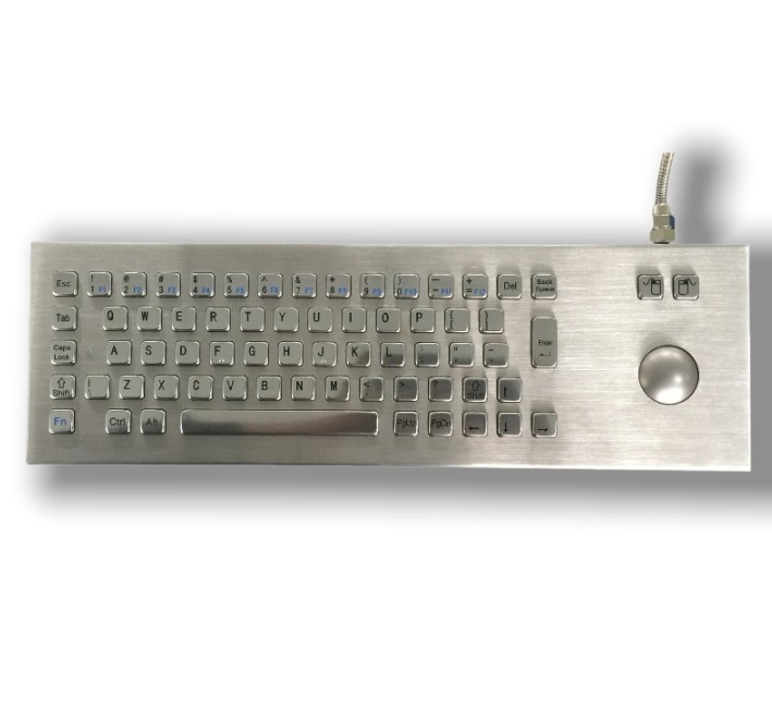 IP64 SUS304 Industrial Metal Keyboard With Trackball Support Support Customized