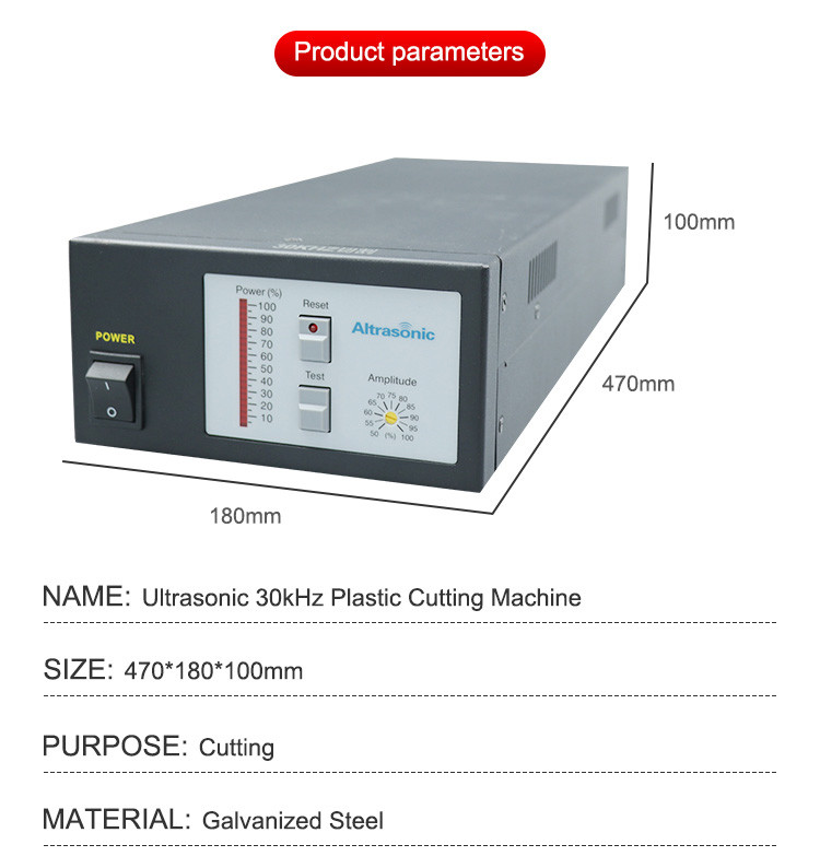 Handheld 30khz 500w Ultrasonic Cutting Machine For Fiber