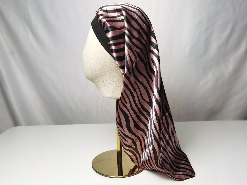 Warrens 52cm Satin Hair Bonnet Head Wrap Reversible For Female