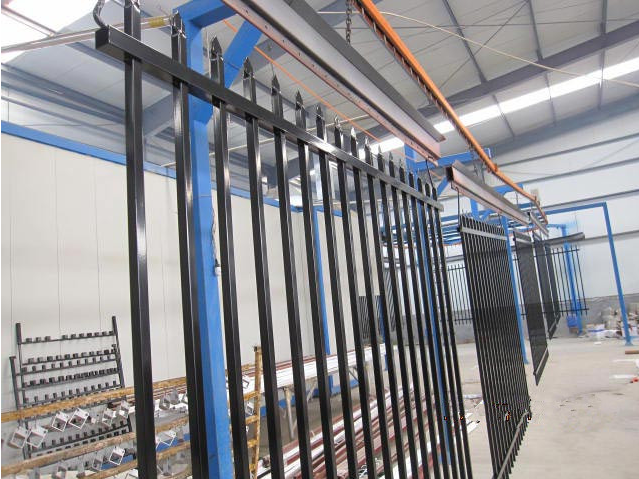1800mm x 2400mm Hercules Fence/garrison fence / modern fence gate design Black and Blue powder coated