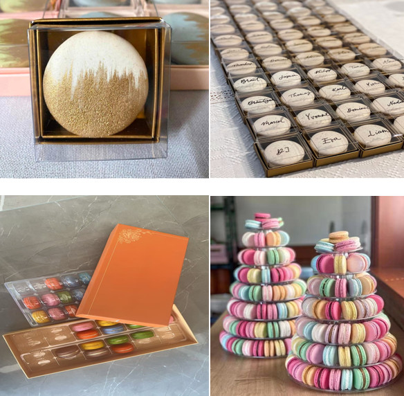 Durable Fresh Macaron Packaging Box Premium Gift Box 6 Pieces Of French Sandwich Cookie Baking