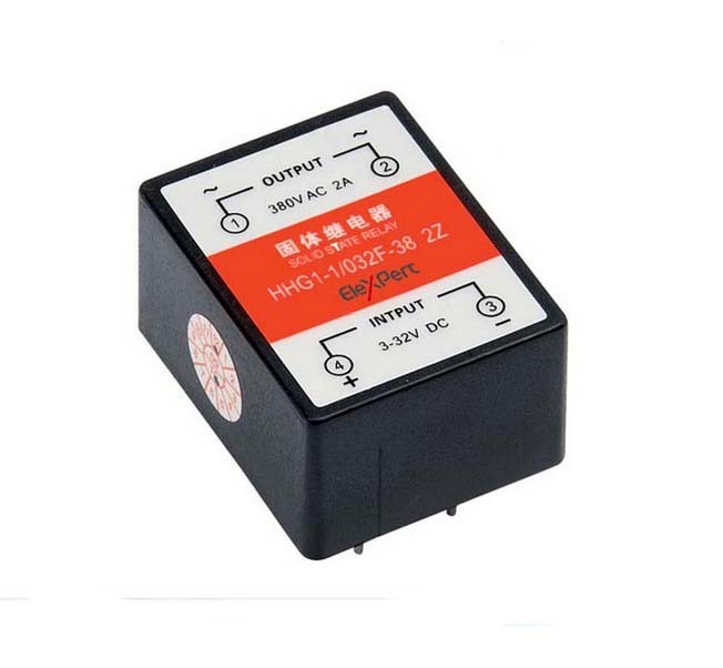 HHG1-1/032F-38 2Z input 3-32V DC Output 2A 380V AC PCB 4 Pin SSR Solid State Relay