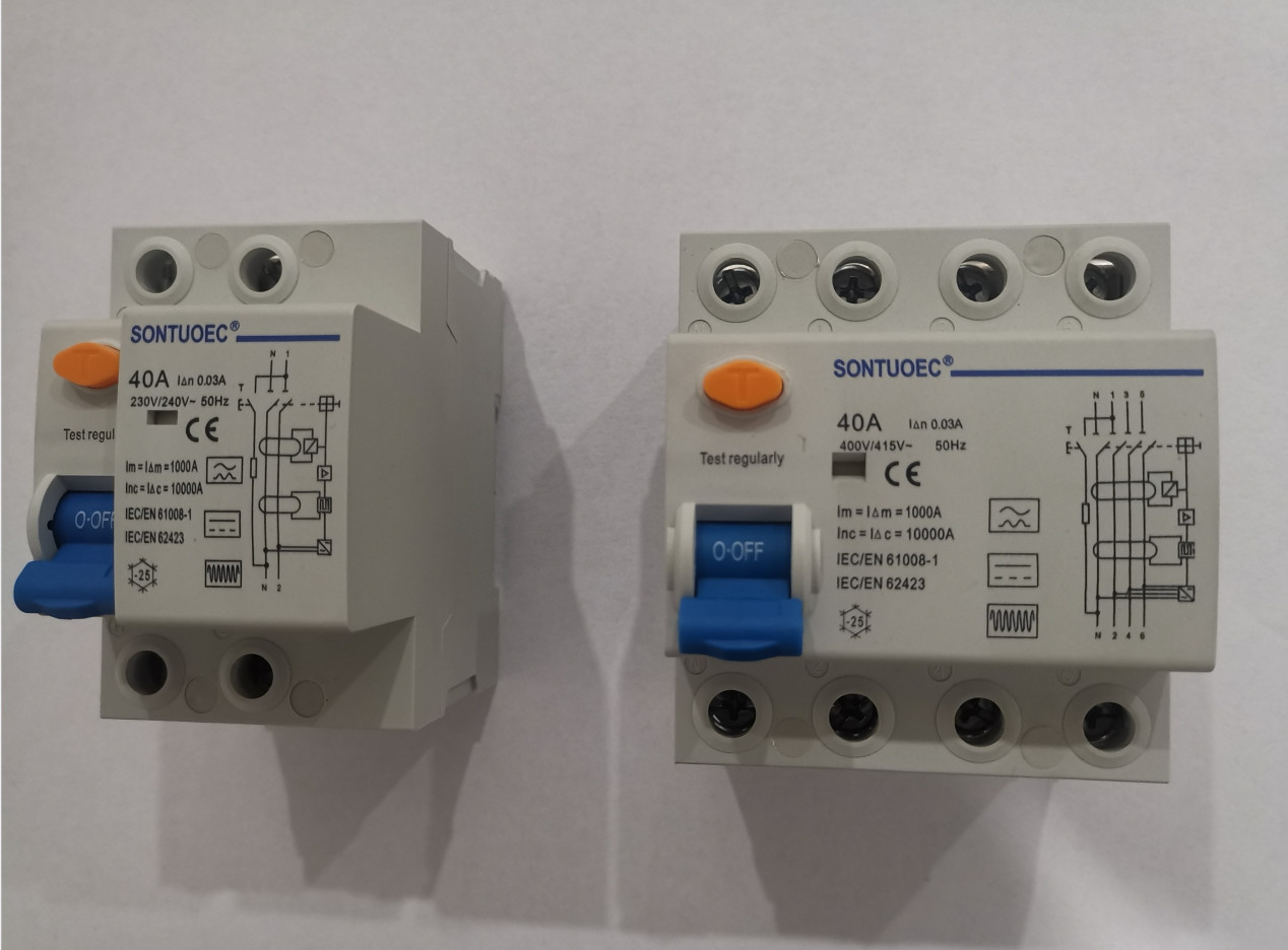 B Type Rccb Residual Current Circuit Breaker Electro Magnetic For Electric Vehicle
