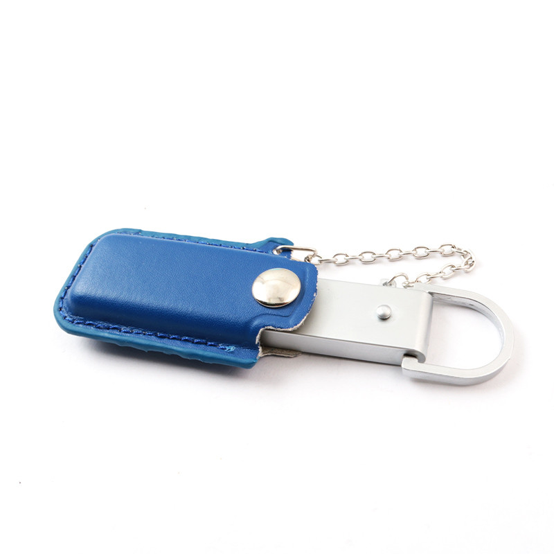 Embossing Logo Leather Flash Drive 128GB 32GB High Capacity Memory Stick