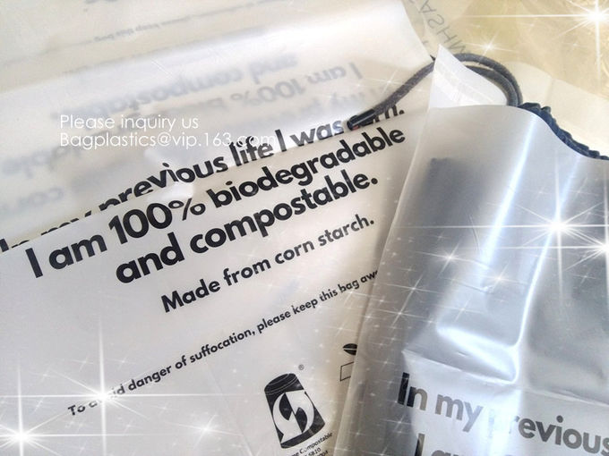 100% Compostable, biodegradable corn starch Zipper Slider Bags, Slider zipper bag, Eco carry bag pla bag Recyclable