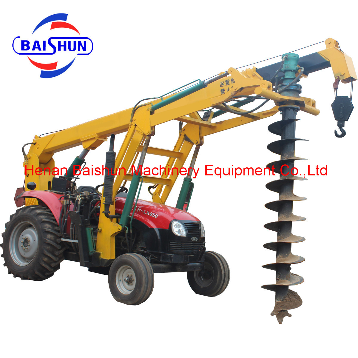 Electric Pole Installation Machine With Hand Earth Small Tractor China Brand Ground Hole Drill Auger